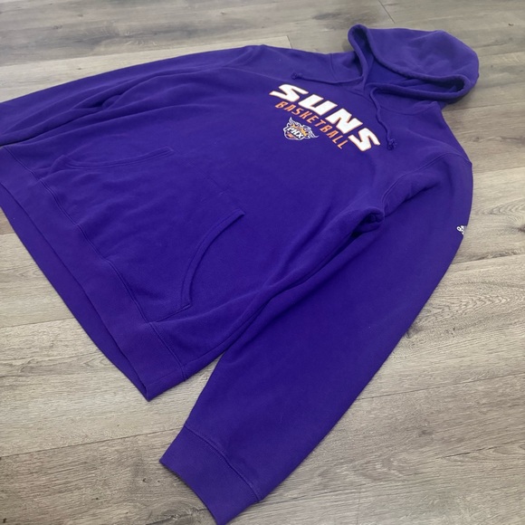 Adidas Phoenix Suns Basketball Hoodie Mens XL Purple PHX Logo NBA Embroidered - Picture 4 of 5